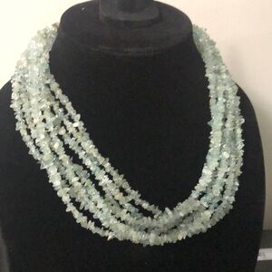 Elegant Multi-Strand Aquamarine Necklace